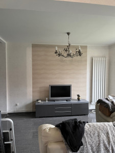 Photo de galerie - Peinture plafond et pose papier peint 