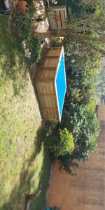 Photo de galerie - Aménagement terrain avec montage d’une piscine hors sol