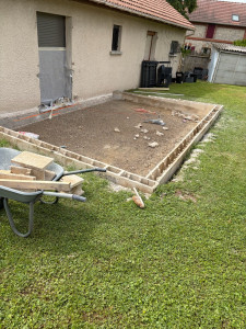 Photo de galerie - Préparation de terrasse pour couler le béton