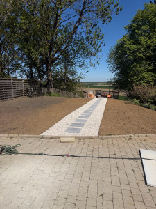 Photo de galerie - Retournement , nivelage , création d’allée 