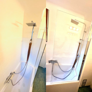 Photo de galerie - - Remplacement mitigeur douche/bain.. - Remplacement colonne douche/douchette.. - Installation pare-baignoire..
