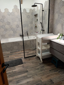 Photo de galerie - Pose de carrelage et faïence salle de bain 