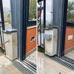 Photo de galerie - Création d’une prise de courant extérieur 