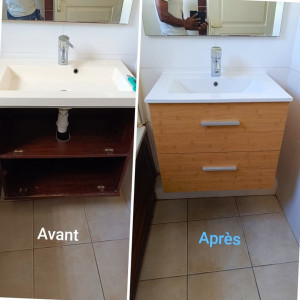 Photo de galerie - MEUBLE salle de bain avec VASQUE