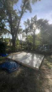 Photo de galerie - Dalle pour cabanon de 16m2