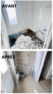 Photo de galerie - Création douche PMR
