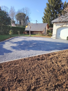 Photo de galerie - Terrassement plus pose de bordures, entièrement. 