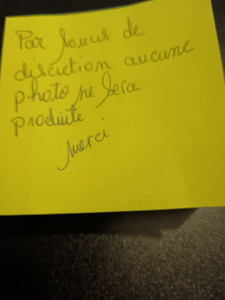 Photo de galerie - Pas de photo produite par

 soucis de discrétion 