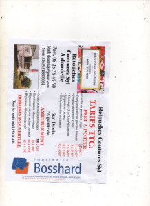 Photo de galerie - Flyer de mes tarifs 