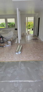 Photo de galerie - Début de chantier pose parquet 
