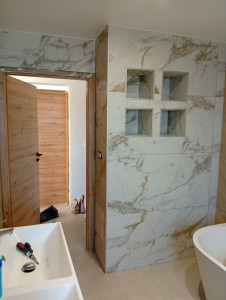 Photo de galerie - Pose de carrelage rénovation de salle de bain