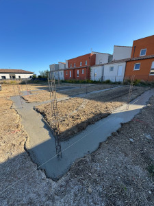 Photo de galerie - Ferraillage / coulage Fondations Bâti+