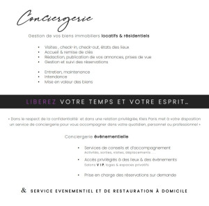 Photo de galerie - Services privés
Conciergerie immobilière 