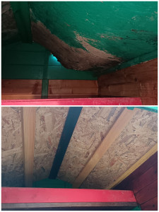 Photo de galerie - Réfection plafond chalet bois