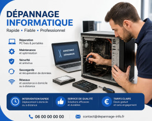 Photo de galerie - Dépannage 
réparation
PC Mac tablette smartphone 
Windows macOs Android Linux 