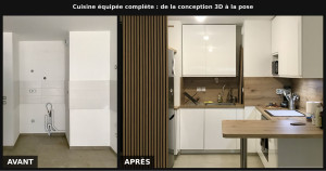 Photo de galerie - Pose cuisine équipée complète