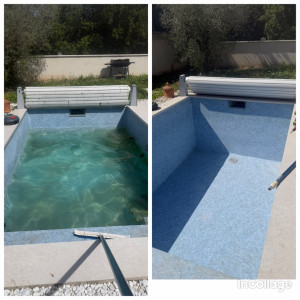 Photo de galerie - Nettoyage de piscine