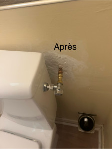 Photo de galerie - Modification, alimentation, robinet wc