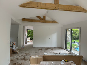 Photo de galerie - Chalet finissions en Placo enduit peinture 