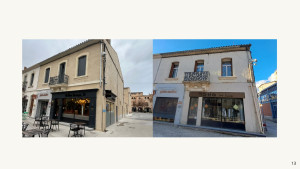 Photo de galerie - Avant et Apres le ravalement d'un petit immeuble de ville avec les techniques traditionnels 