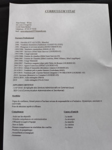 Photo de galerie - Curriculum vitæ 