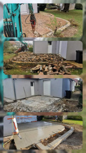 Photo de galerie - Démolition et création d'une dalle en béton 