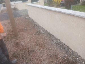 Photo de galerie - Enduit recto verso mur cloture 