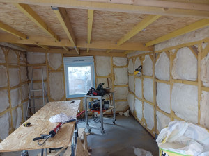 Photo de galerie - Confection d' un chalet en bois 