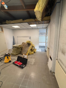 Photo de galerie - Réalisation de placo, peinture, électricit, pose de parquet par la suite. 