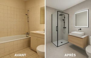 Photo de galerie - Rénovation intégrale salle de bain 