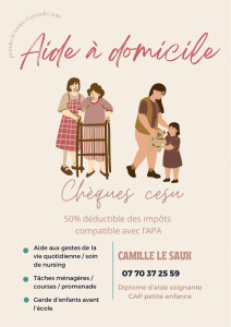 Photo de galerie - Aide à domicile / aide soignante 