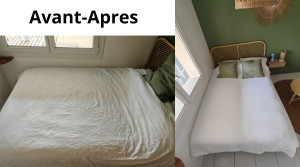 Photo de galerie - Tout les lit AirBnB avec les autre enteprise .
Voila l'une de nos dfference , chez Oc'Clean les lits sont repassé avec soins .