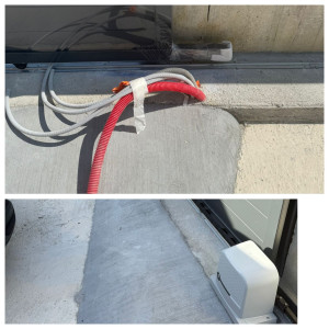 Photo de galerie - Installation d'un moteur de portail coulissant NICE