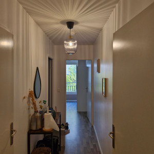 Photo de galerie - Peinture tous les murs en blanc satiné couloirs fini