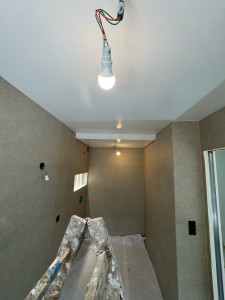 Photo de galerie - Placo carrelage, lissage trois couches peinture pour les salles de bain