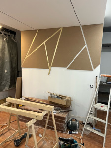 Photo de galerie - Tête de lit fabriqué sur place 