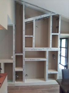Photo de galerie - Fabrication de meuble en placo sur mesure 