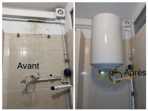 Photo de galerie - Remplacement d’un ballon d’eau chaude .