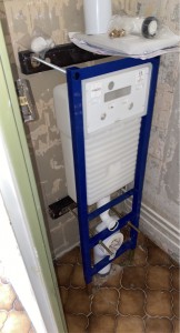 Photo de galerie - Installation bati wc suspendu 