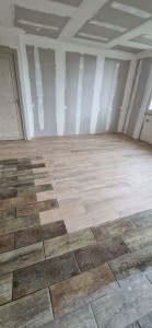 Photo de galerie - Création d'un coin salon en parquet 