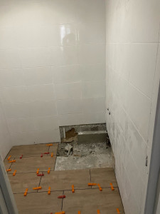 Photo de galerie - Rénovation complète d’une salle de bain mur et sol 