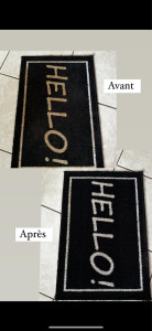 Photo de galerie - Avant / après passage shampouineuse 