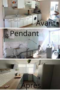 Photo de galerie - Modernisation cuisine - montage, ajustements et finitions