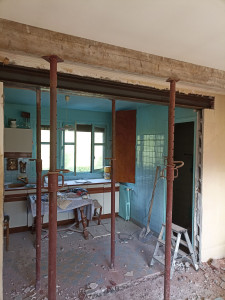 Photo de galerie - Ouverture mur porteur.