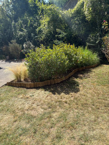 Photo de galerie - Pose de bordure pour massif 