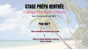 Photo de galerie - Stage Prépa rentrée