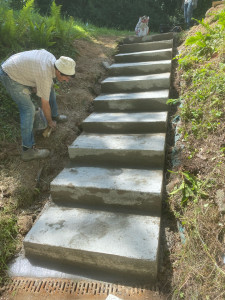 Photo de galerie - Réalisation des escaliers en béton