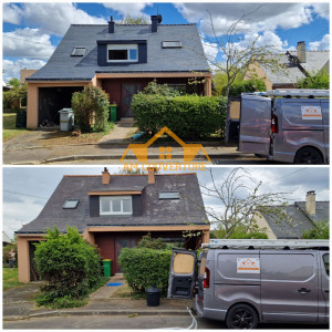 Photo de galerie - Peinture sur toiture Résine coloré