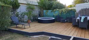 Photo de galerie - Création terrasse Spa et bassin intégré Melun