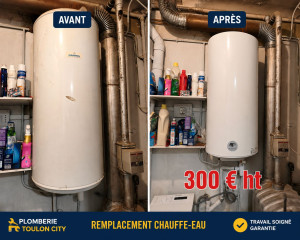 Photo de galerie - Remplacement de chauffe-eau 150 l marque Thermor
